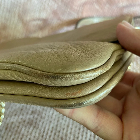 Michael Kors Bedford Double Gusset Large Crossbody Bag,  Soft Pink Tan & Gold - Picture 10 of 12